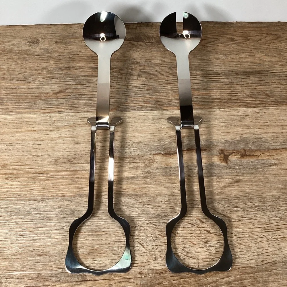 Parte Inversa (Stainless 18/10) by Ameico Two Piece Salad Serving Set